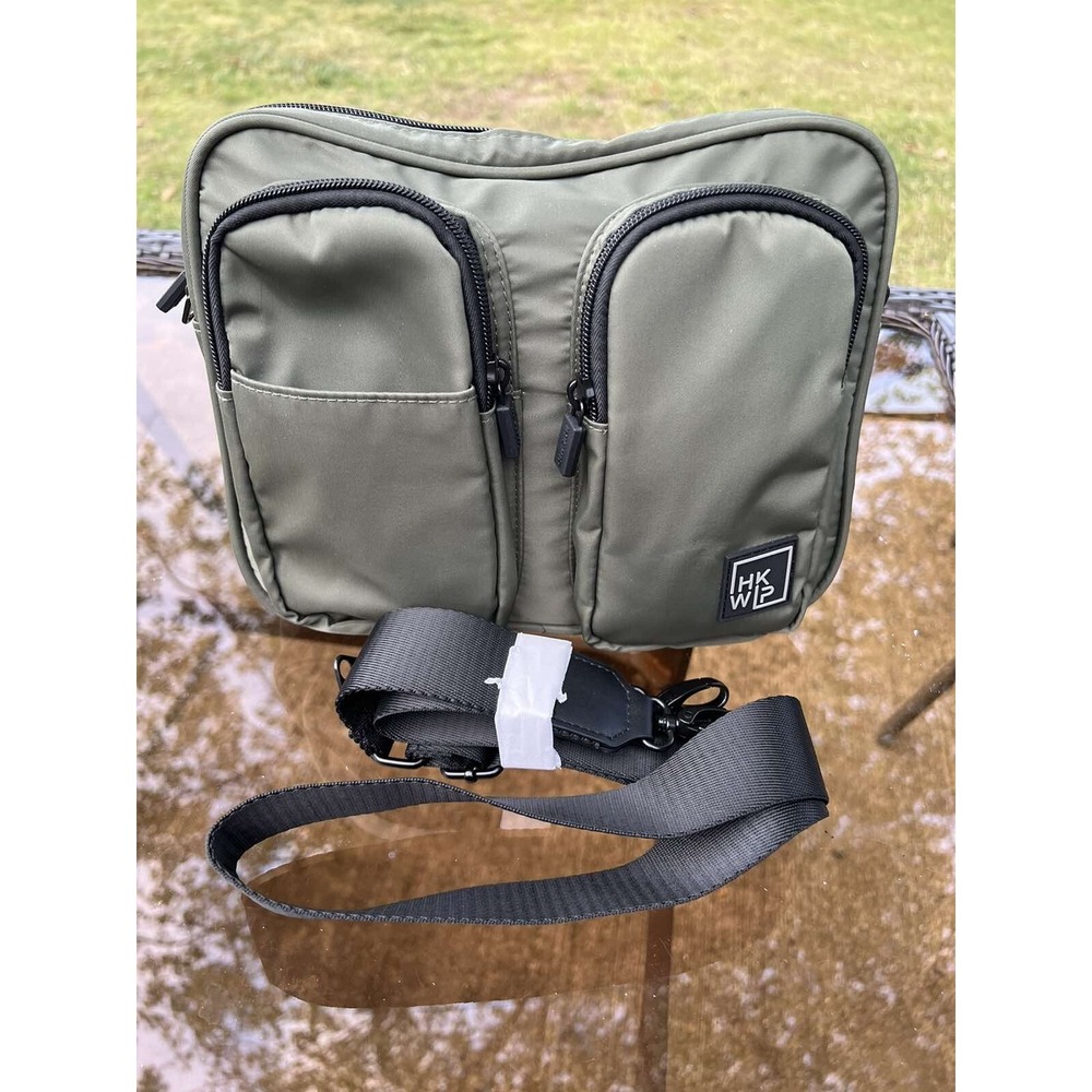 IHKWIP Nylon  Women Green Crossbody Bag Military Olive Bag A562265